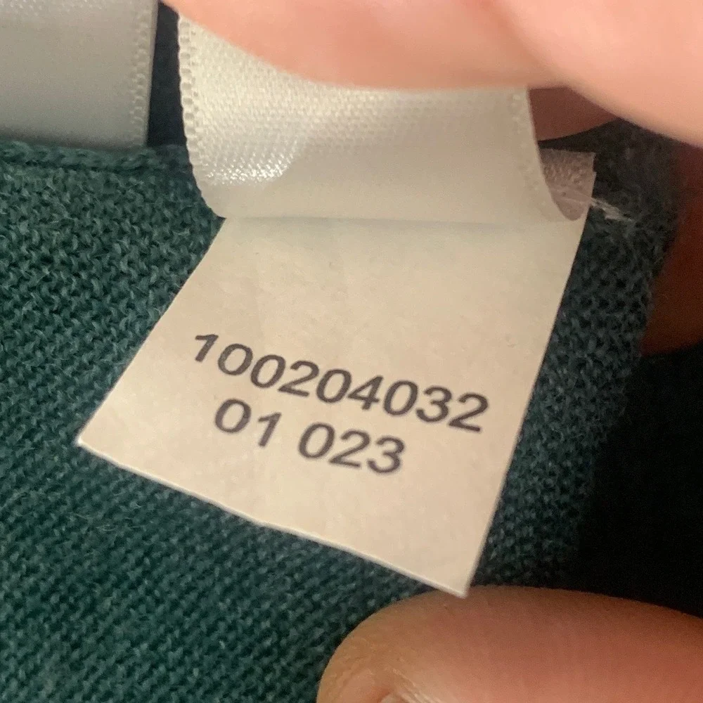 Brooks Brothers Sweater Mens Small Green Extra‎ Fine Merino Wool V-Neck Pullover